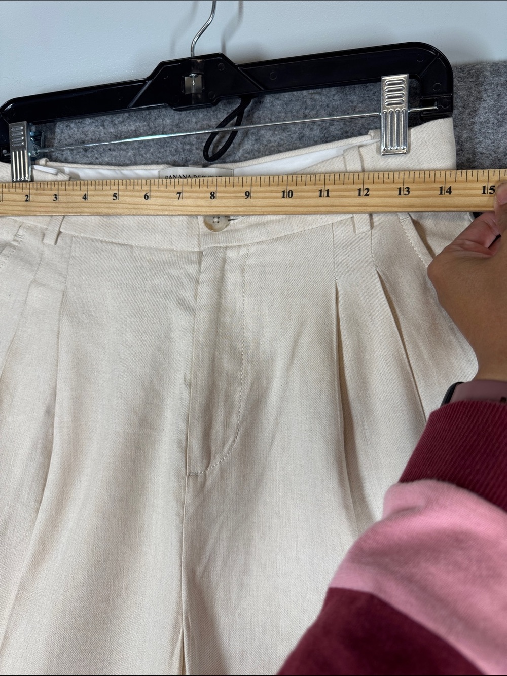 Banana Republic Linen Blend Wide Leg Pants Cream Size 2 Quiet Luxury Miinimalist - Picture 3 of 11
